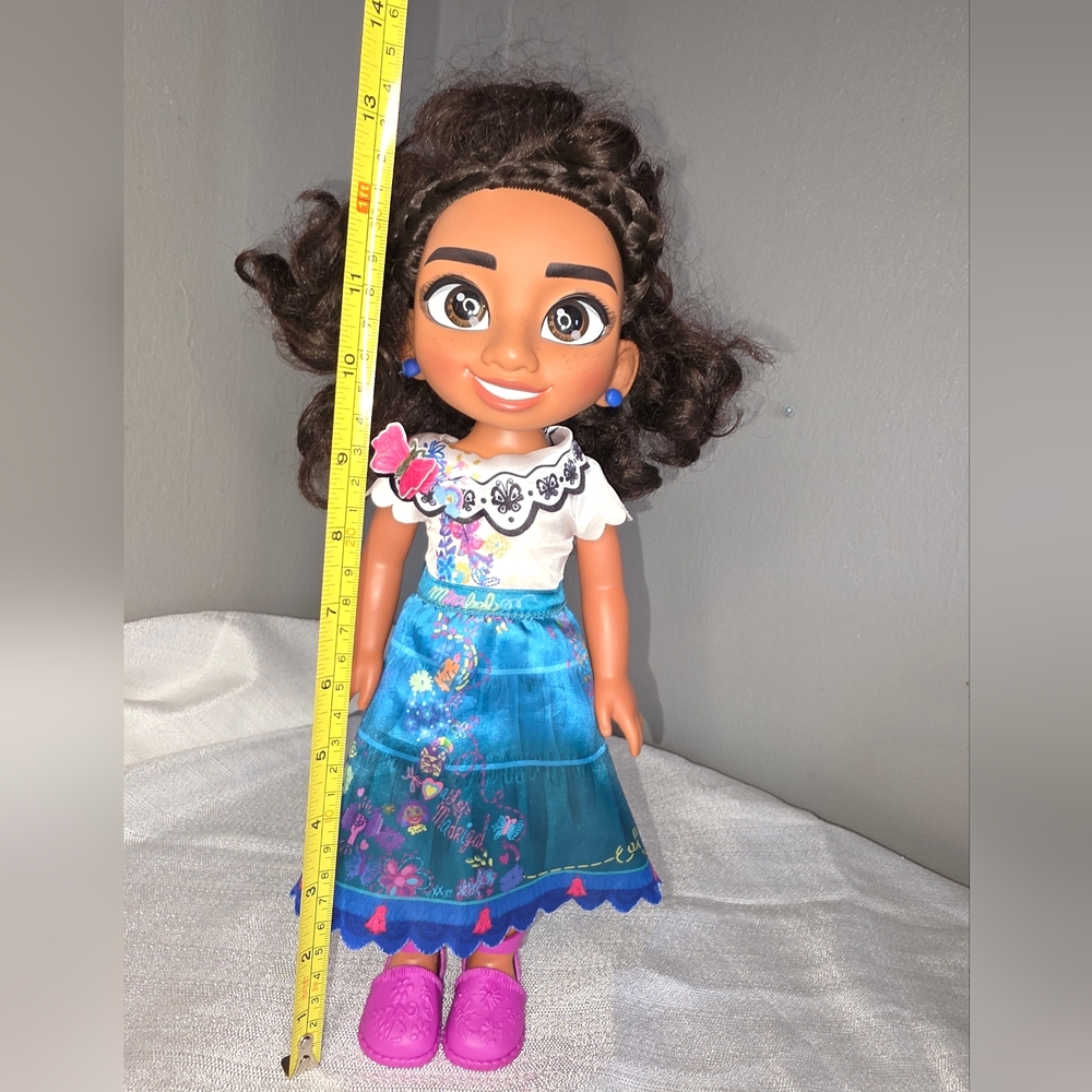 Encanto Disney Doll Blue and Pink with Curly Hair - Picture 2 of 5